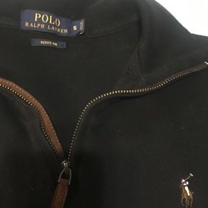 Mens Black Small Polo Long Sleeve Shirt Small